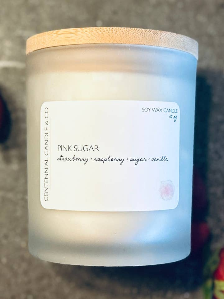 Vela de soja de azúcar rosa para venta al por mayor de Centennial Candle Co