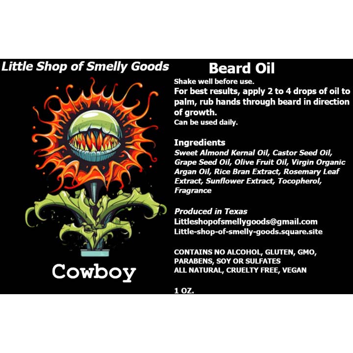 Little Shop of Smelly Goods - Venta al por mayor Productos para cuidado de la barba - Aceite de barba de vaquero
