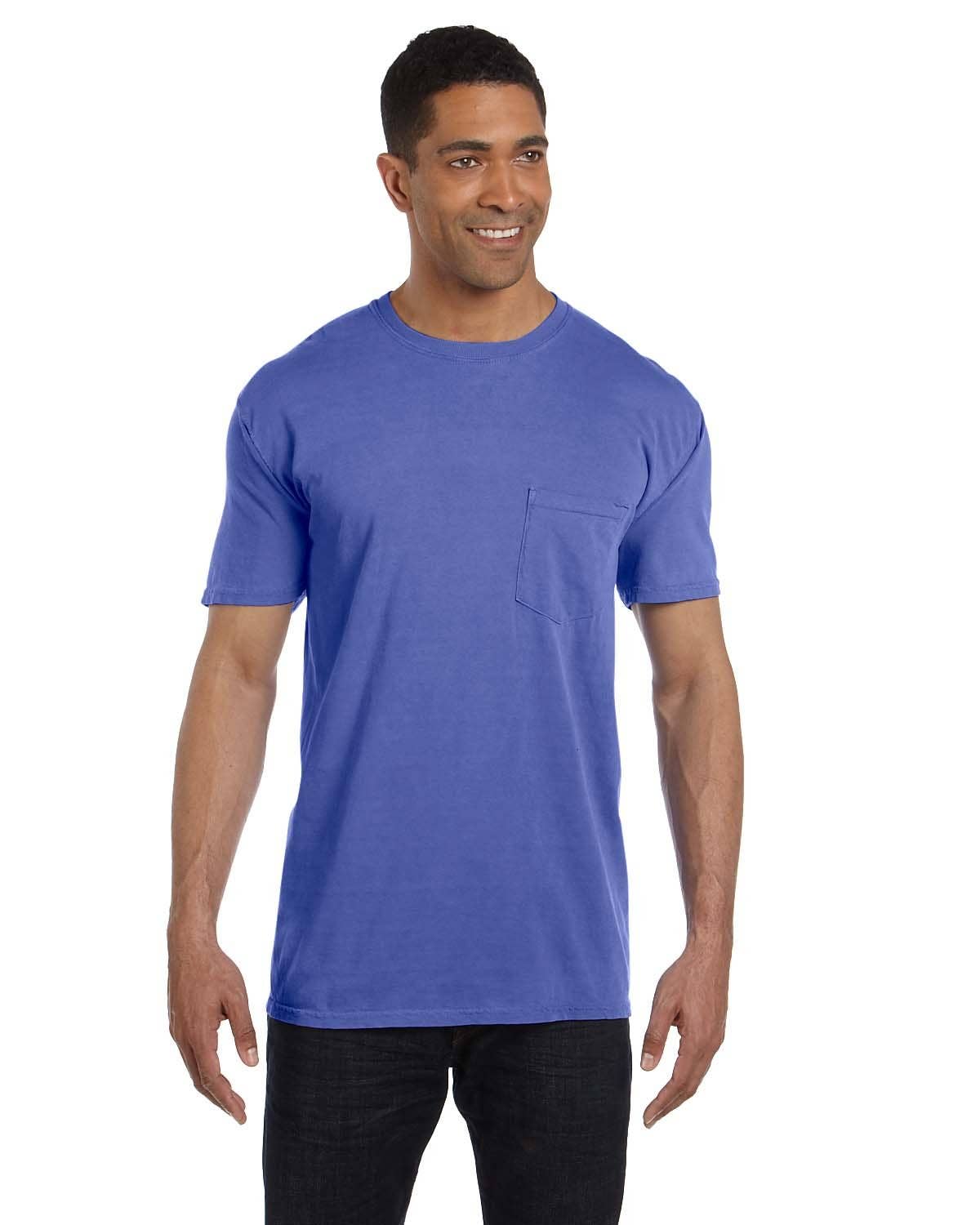 Total Apparel - Wholesale T-Shirt - Unisex - Comfort Colors Garment-Dyed Pocket Blank T-Shirt | 6030CC33
