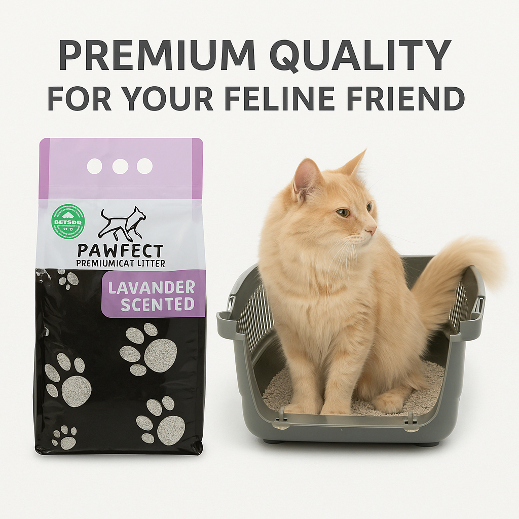 Pawfect Premium Cat Litter – wholesale Cat litter – Lavender Scented Clumping Cat Litter–17.2 lb / 9L, Dust-Free7