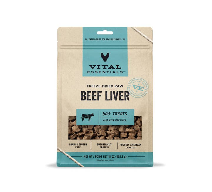 Pet Palette Distribution - Wholesale Pet Treats - Dog - Vital Essentials Freeze-Dried Raw Beef Liver Dog Treats 15oz2
