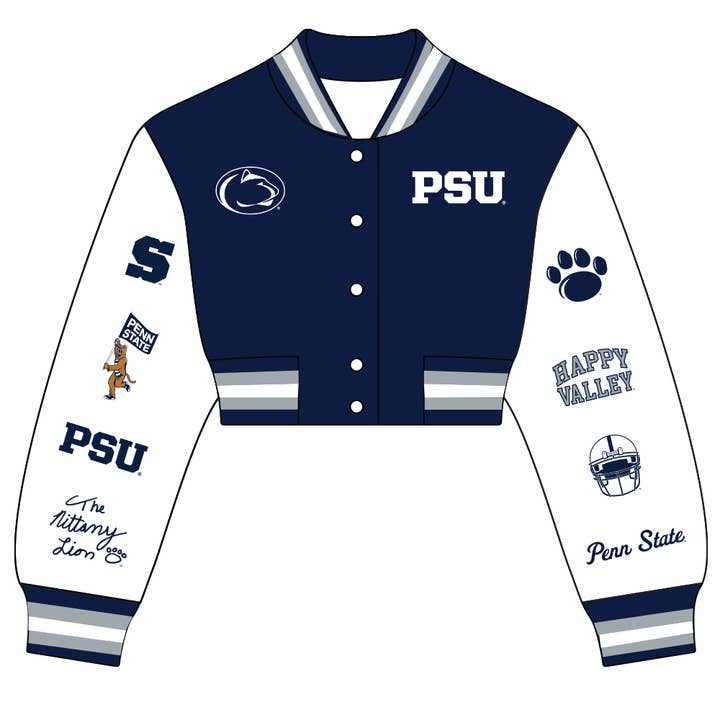 Penn State Legacy Letterman Jacket for wholesale by Lojo Collegiate Apparel