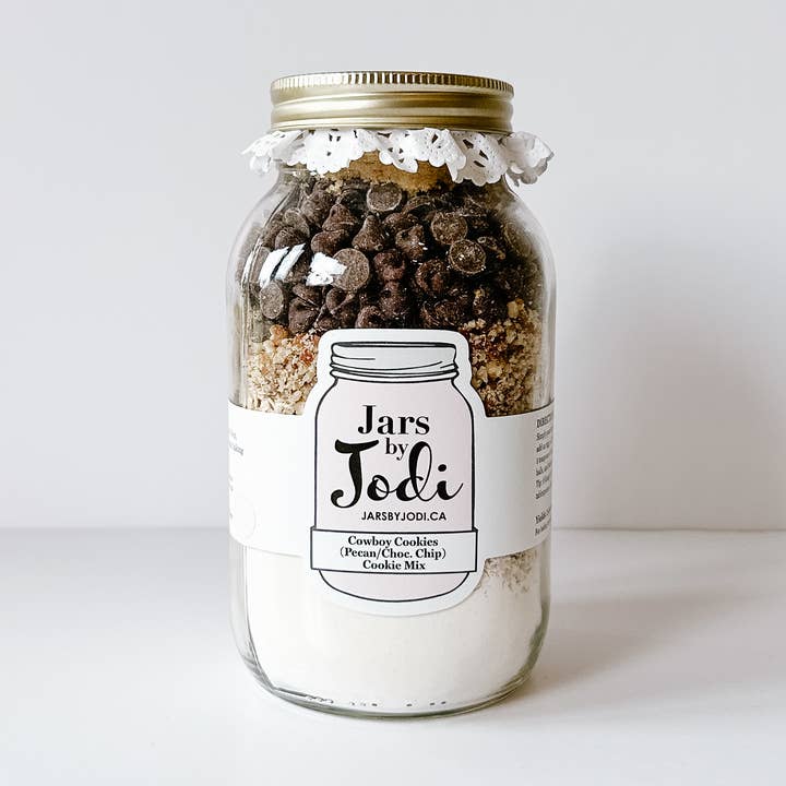 Jars by Jodi - Wholesale Cookie Mix - Cowboy Cookies (Pecan/Chocolate Chip) Cookie Mix1