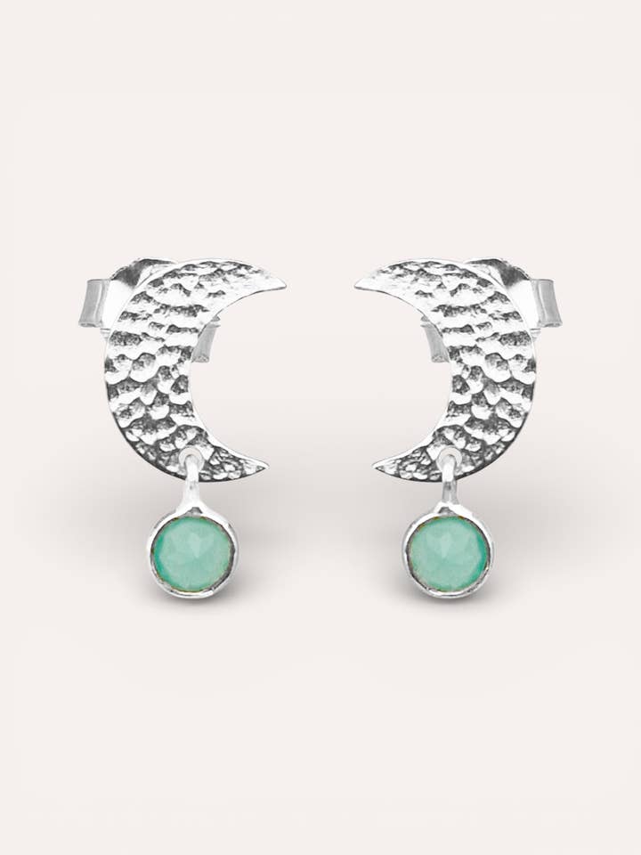 BOUCLES D'OREILLES LLUNA AQUA pour la vente par Elbabohé