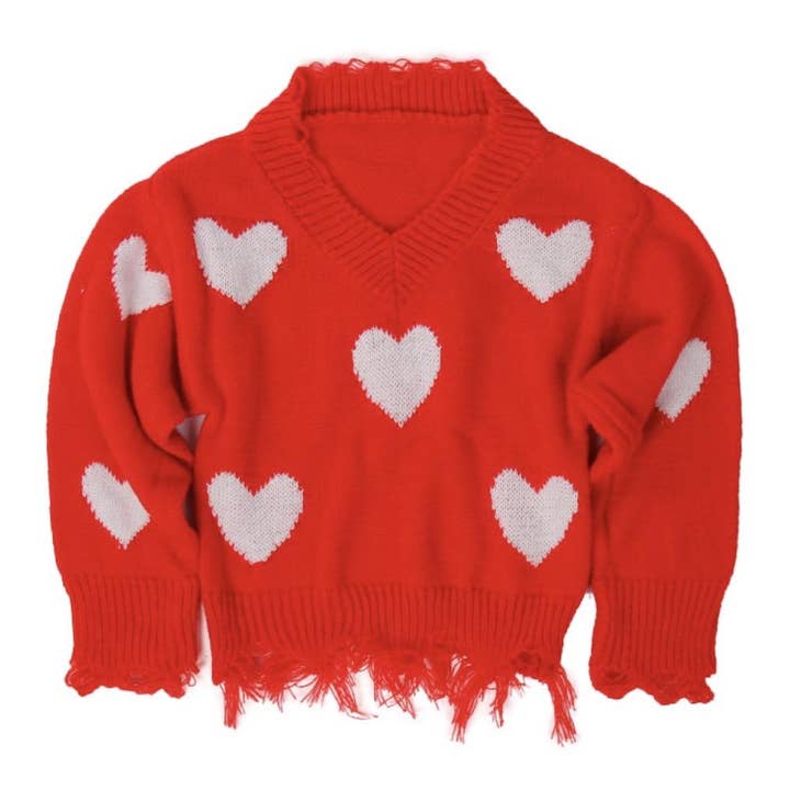 JERSEY ROJO CON FORMA DE CORAZÓN para venta al por mayor de Honey Beez Boutique