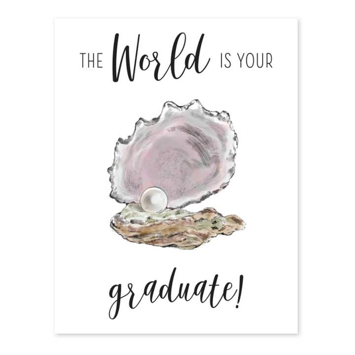 MUNDO É O SEU CARTÃO COMEMORATIVO DE OSTRA por atacado de Donovan Designs