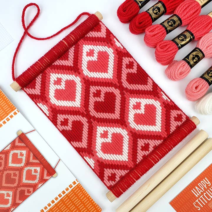 Oh Sew Bootiful - Wholesale Embroidery/Cross Stitch Supplies - Hearts Bargello Kits, Tapestry Wall Hanging Kits, Craft Kits