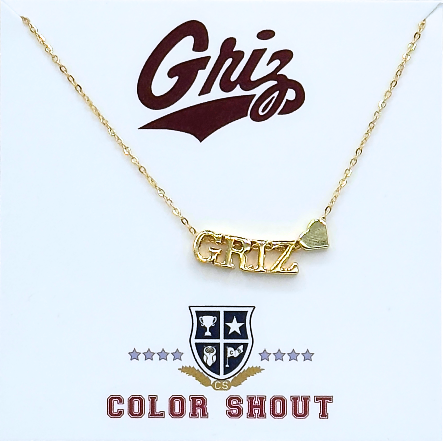 Color Shout - Wholesale Pendant/Charm Necklace - I Love College:  Initial Heart Necklace19