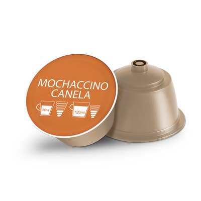 Bicafé - Venta al por mayor Café instantáneo/expreso - Bebida de canela mochaccino - Cápsulas compatibles con Dolce Gusto