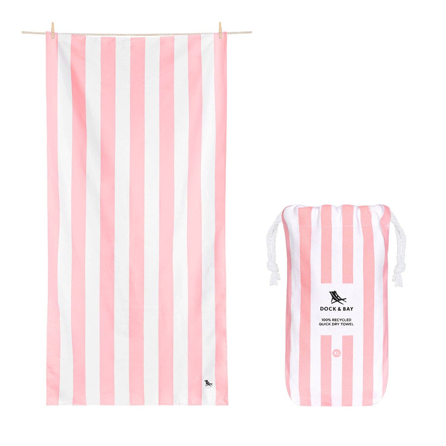 Dock & Bay USA - Wholesale Beach Towel - Dock & Bay Quick Dry Towels - Cabana - Malibu Pink1
