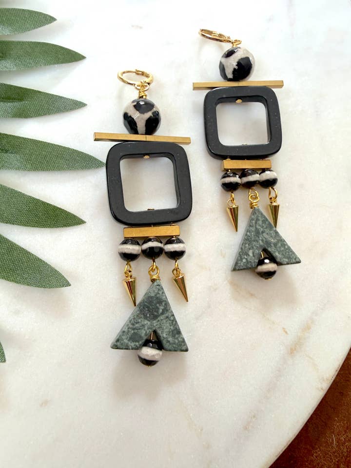 Os Brincos de Geometria Escura por atacado de XTRA by Stacey