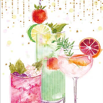 Cocktail Celebration Greeting Card for wholesale by Lilac Tree Designs