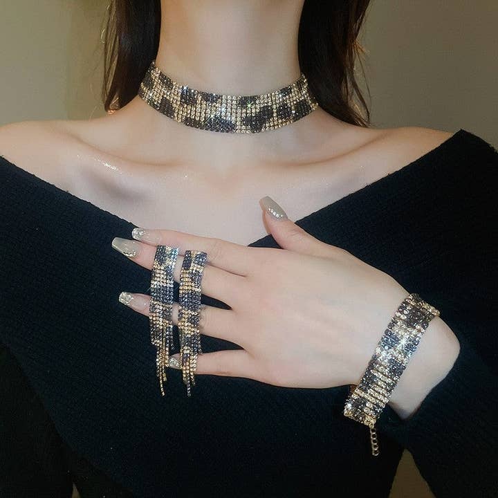 Ekartini - Wholesale Cuff bracelet - Diamond Wide Zebra Print Jewelry4