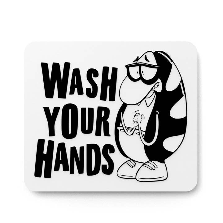 Lavez-vous les mains | Panneau amusant pour salle de bain, cuisine ou bureau pour la vente par Clever Contraptions