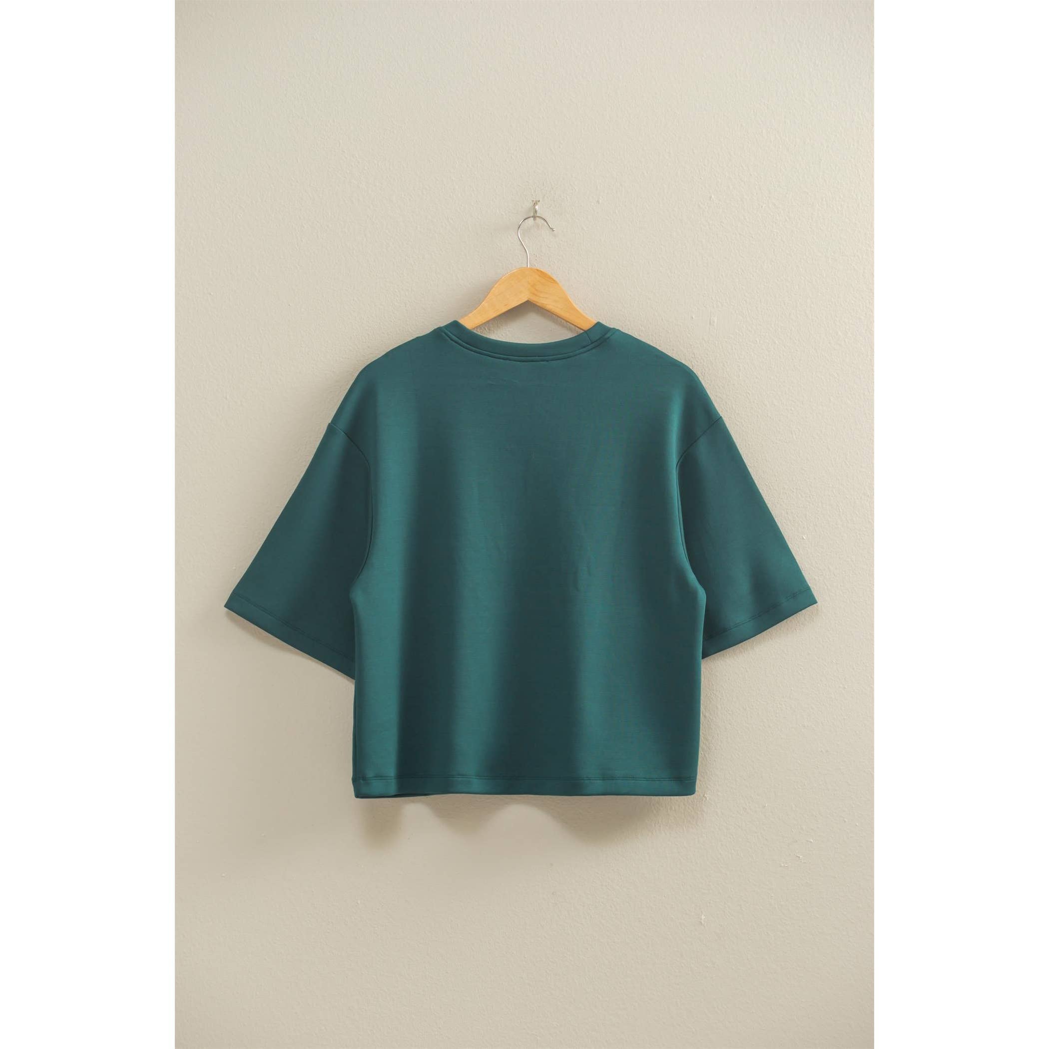 HYFVE - Wholesale Shirt - Women's - Double Knit Drop Shoulder Everyday Basic Top19