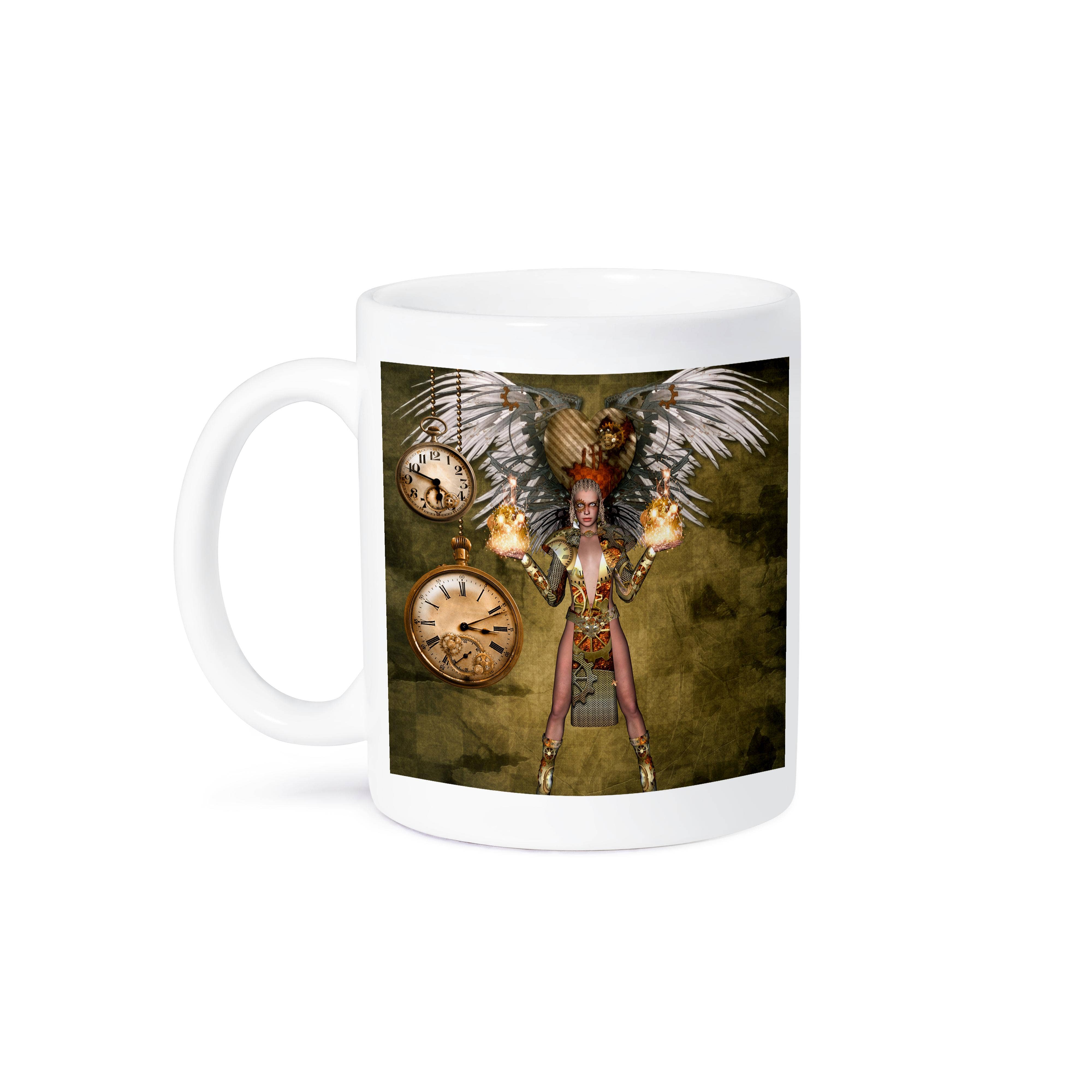 3dRose - Wholesale Coffee Mug - 3dRose, Steampunk lady with steampunk wings, Mug8