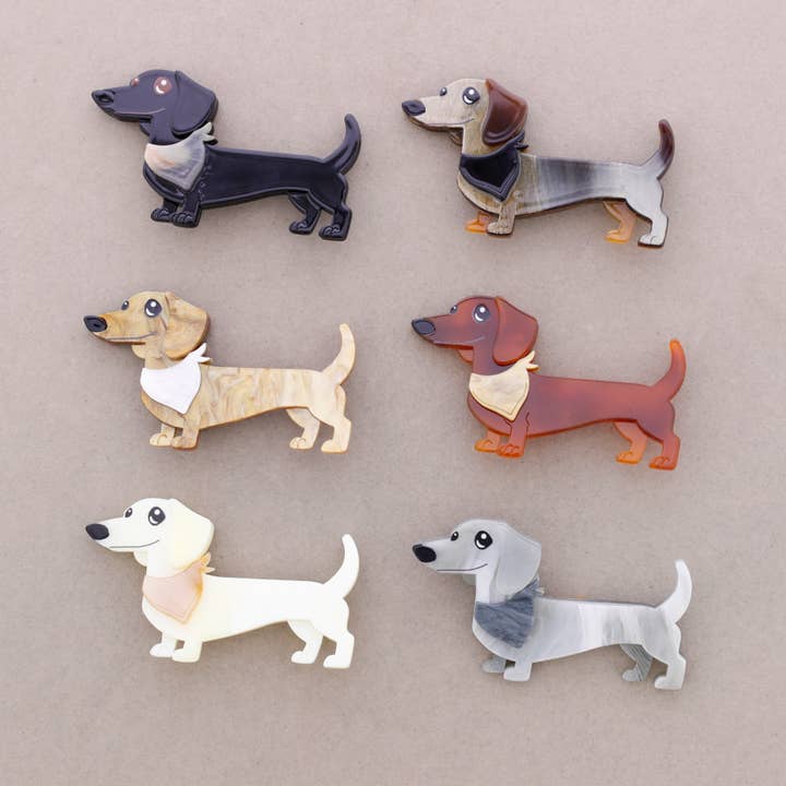 Sonata - Wholesale Snap Jewelry - Resin Puppy Brooch1