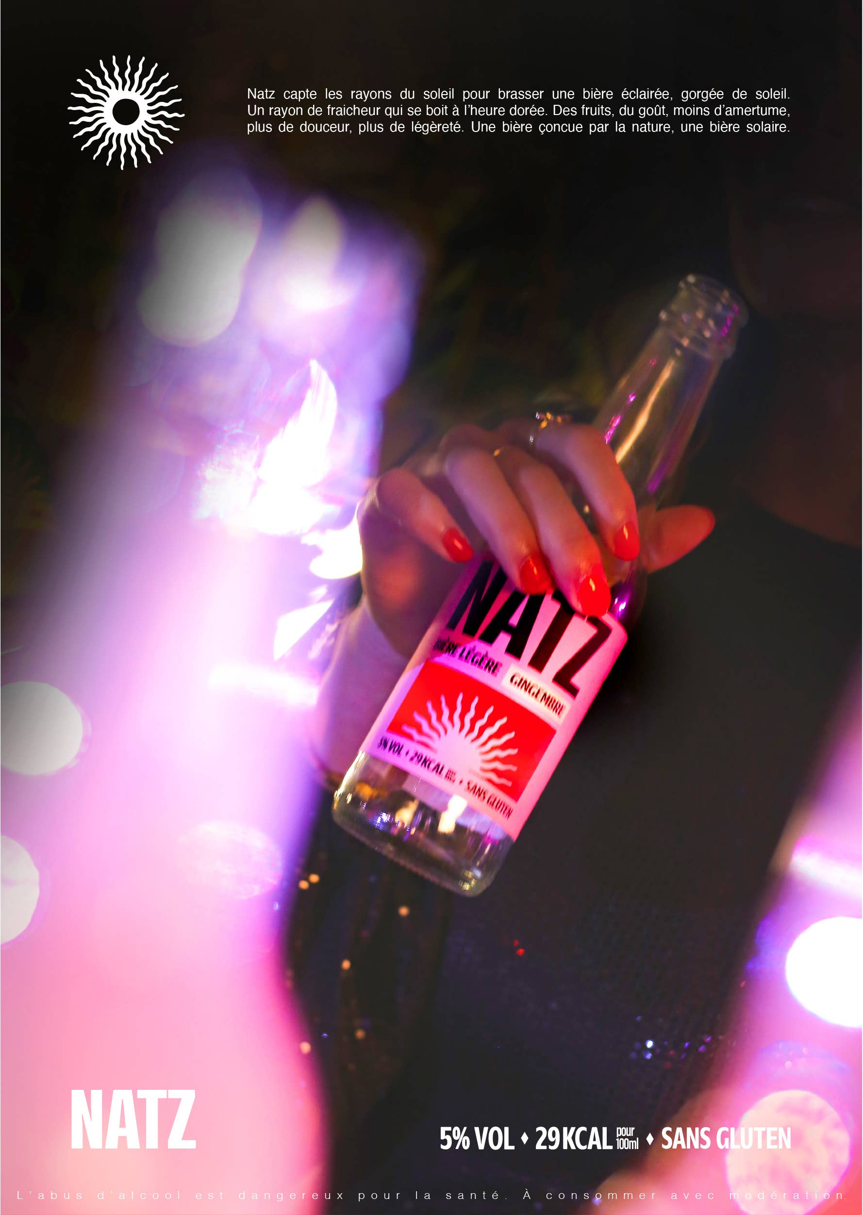NATZ - Bière légère et solaire - Wholesale Non-Alcoholic Beer - NATZ - Ginger Light Beer (5% vol)2