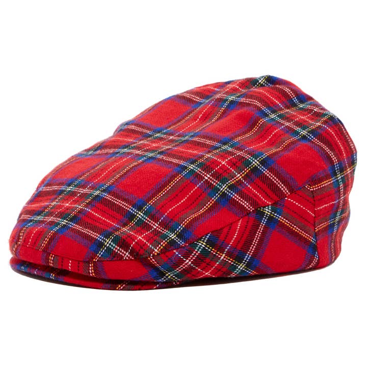 Casquette de pilote à carreaux rouge pour la vente par Born To Love