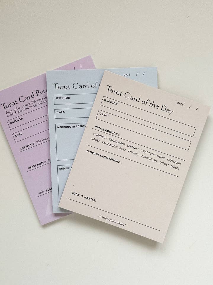 Tarot Reading Notepad Collection | 3-Pack Set for wholesale by Homebound Tarot