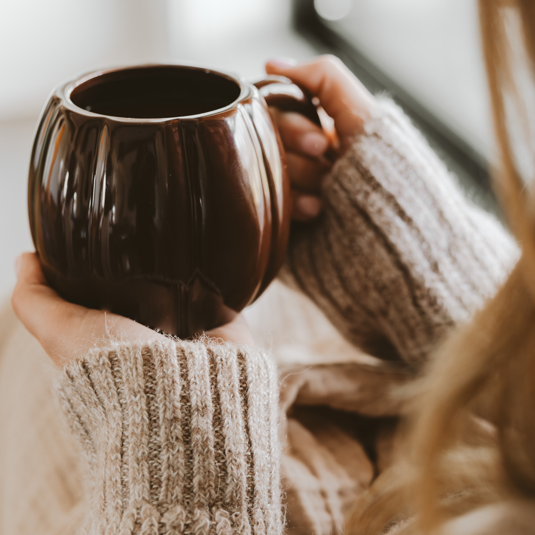 Sweet Water Decor – Engroshandel Kaffekrus – Brun græskarkaffekrus - Efterårsdekoration & gaver7