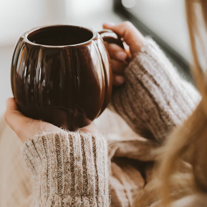 Sweet Water Decor - Vendita all'ingrosso Tazza - Tazza da caffè con zucca marrone - Decorazioni e regali autunnali7
