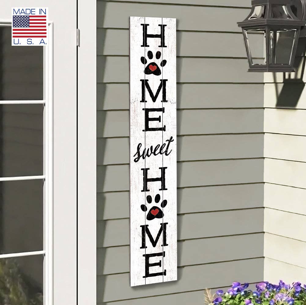ST Creations - Wholesale Sign - Home Sweet Home Pawprints - Porch Board™ PB13