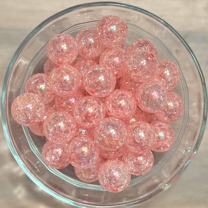 Briano Wholesale - Wholesale Beads - Pink Crackle Vein Bead