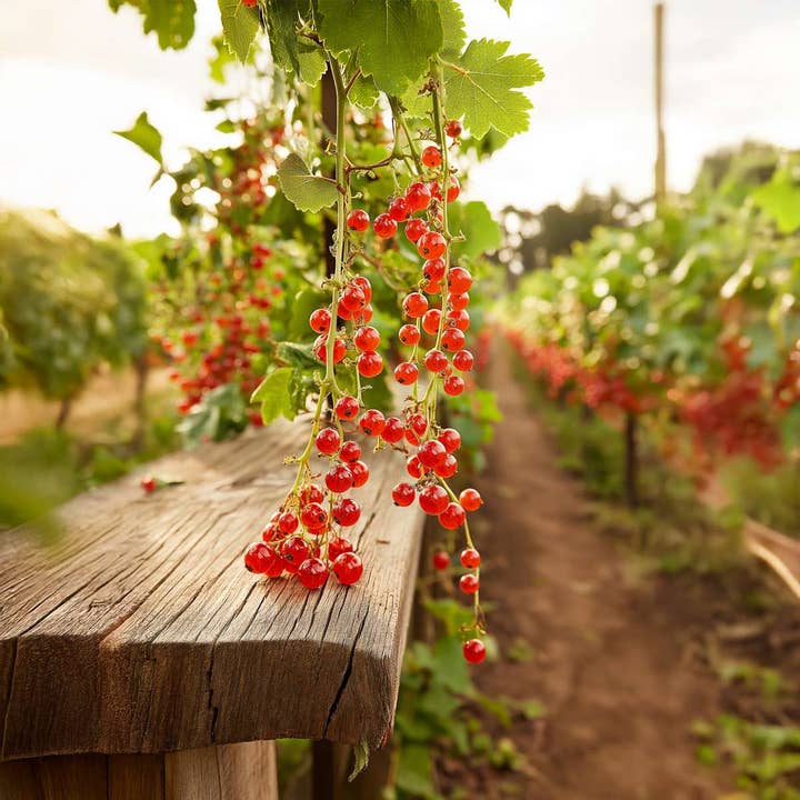 Oasis of Life - Vendita all'ingrosso Piante vive - Ribes rosso Ribes rubrum Jonkheer van Tets – 2 piante – Altezza 50-60cm – Ø15cm – Arbusto da frutto produttivo con frutti aromatici – Pianta da frutto resistente al freddo per giardino, aiuola e terrazza3