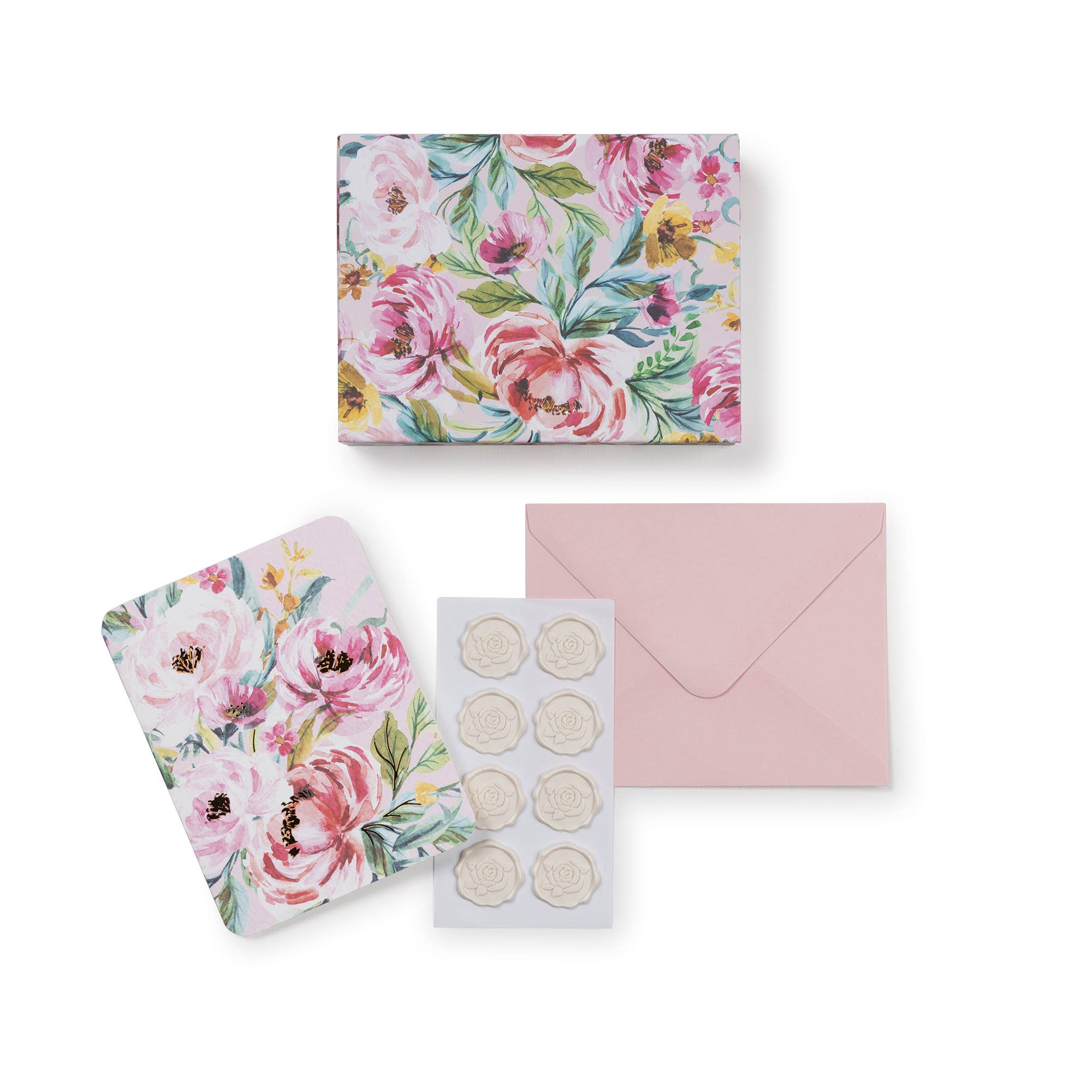 Studio Oh! - Wholesale Stationery/Notecard Set - Bella Flora Studio Note Cards with Matching Wax Seals1