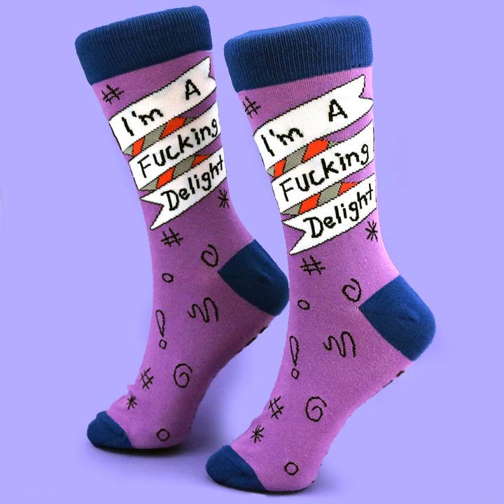 Jubly-Umph - Wholesale Socks – Unisex - I'm A Fucking Delight Socks - Unisex Medium
