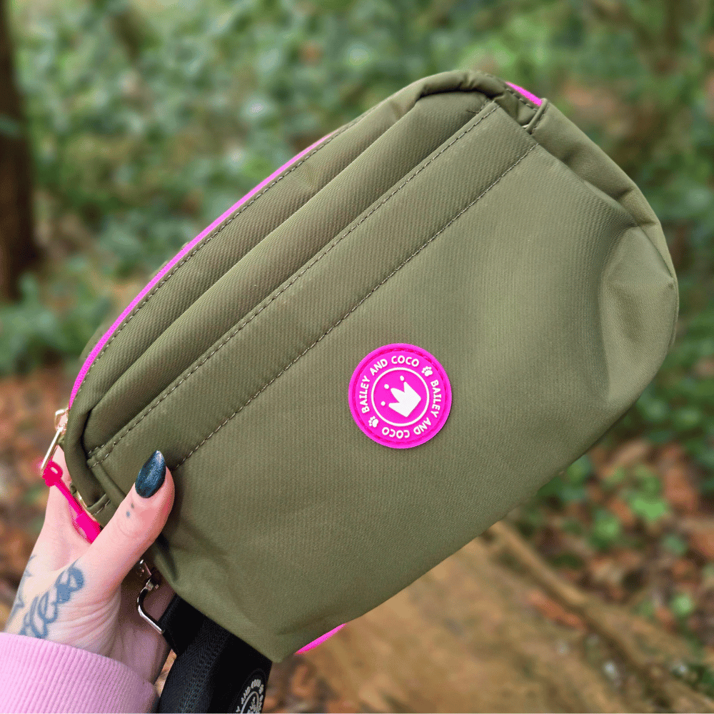 Bailey and Coco - Wholesale Belt Bag - Women's - Magnetic Snap Dog Walking Bum Bag - Olive it Hot7