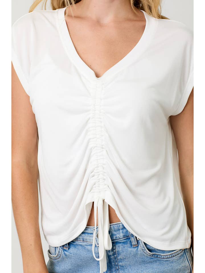 Mystree - Wholesale Knit Top - Women's - 20020 Front Ruche Modal Top 5