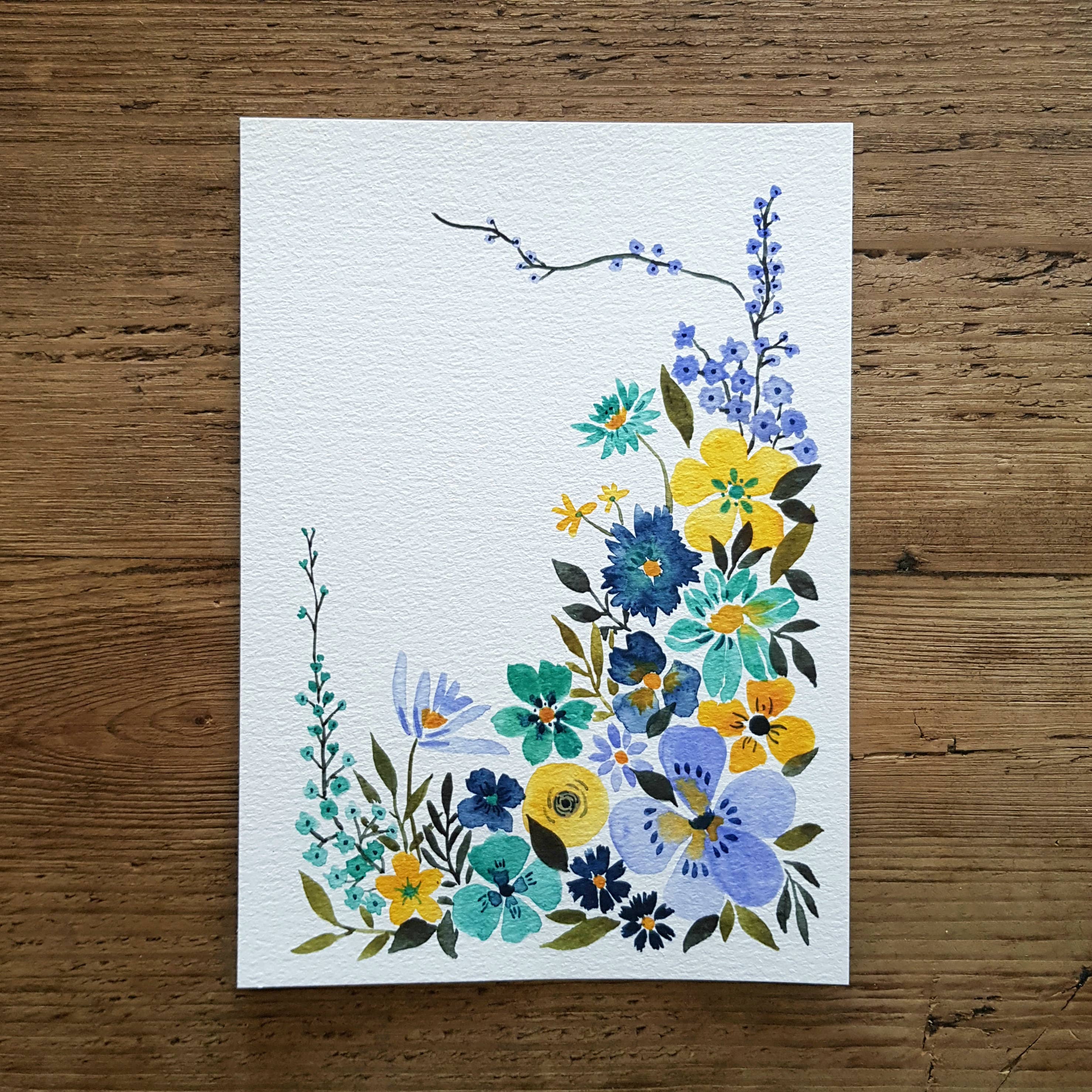 Anna Lau Art - Wholesale Art Print - Forest Flowers: A5 Watercolour Floral Art Print3