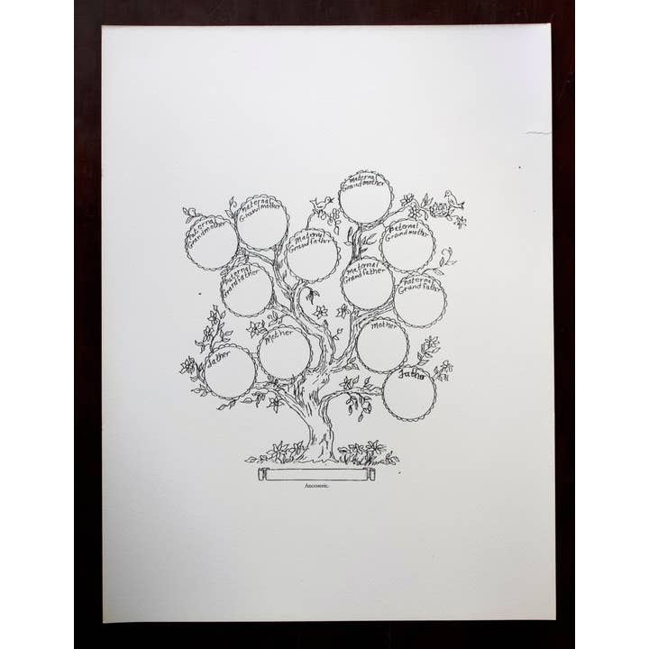 Ancesserie Letterpress - Wholesale Art Print - Family Tree Print