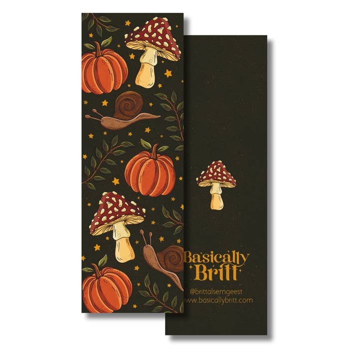 Marcapáginas - Ambiente otoñal con setas y calabazas para venta al por mayor de Basically Britt