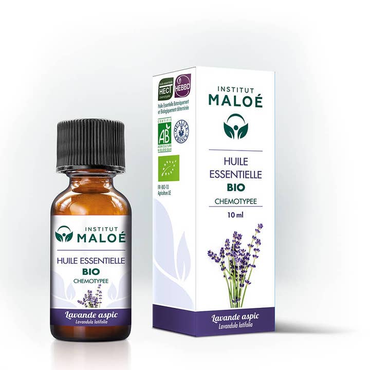 Institut Maloé - Wholesale Essential Oil - Organic Aspic Lavender Essential Oil - 10 mL