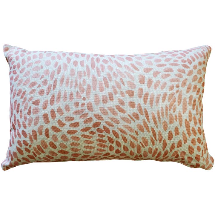 Matisse Dots Korallenrosa Dekokissen, 30,5 x 19" für den Großhandel von Pillow Decor