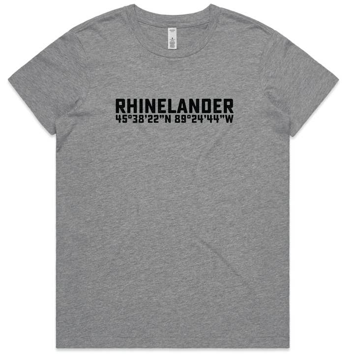 Camiseta personalizada Location Latitude and Longitude para mujer para venta al por mayor de Vital Industries