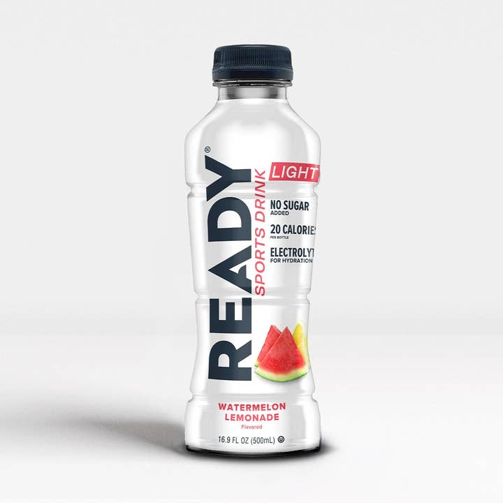 Ready - Wholesale Sports/Energy Drink - Ready® Sports Drink Light - Watermelon Lemonade (16.9oz, 12 pack)