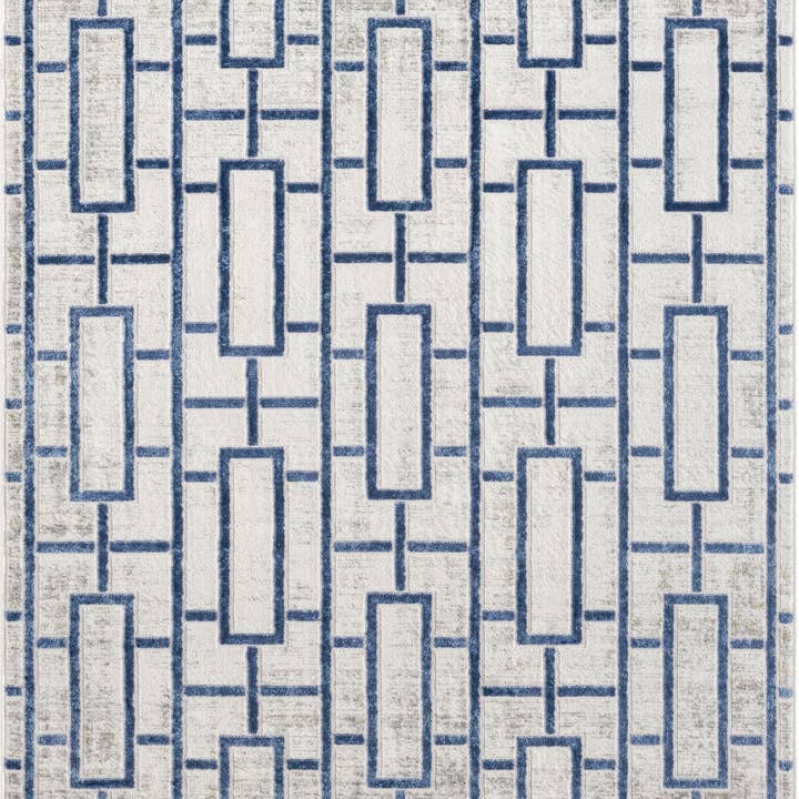 Abani Rugs - Wholesale Area Rug - ABANI Atlas - Seamless Rectangle Blue Grey Area Rug
