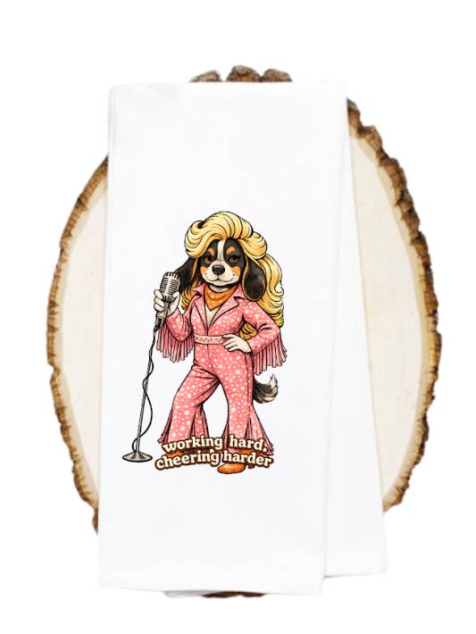 Toalla de mano inspirada en Dolly Parton de los Tennessee Vols para venta al por mayor de The Panicked Pelican