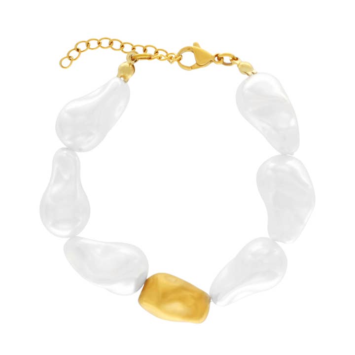 Bracciale Statement Joy Impermeabile con Perle Corte Placcato in Oro 18K per la vendita all'ingrosso da parte di Dansk Copenhagen