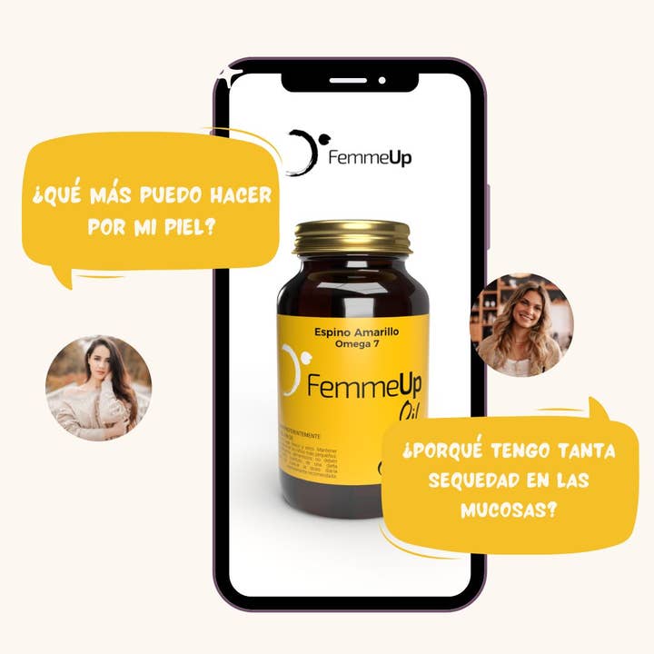 Femmeup - Wholesale Oral Supplement/Vitamin - Sea Buckthorn Oil Pearls. Omega 7. Repair and hydration of skin and mucous membranes to combat dryness, irritation, lesions, recurrent infections, and pain during sexual intercourse.8