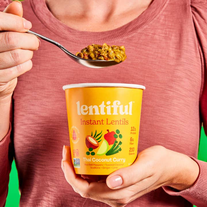 Lentiful - Wholesale Shelf Stable Prepared Meal - Thai Coconut Curry Instant Lentils 8-Pack2