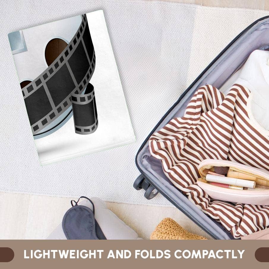 3dRose - Wholesale Bath Towel - 3dRose, A Silver and Black Movie Reel, Towel5