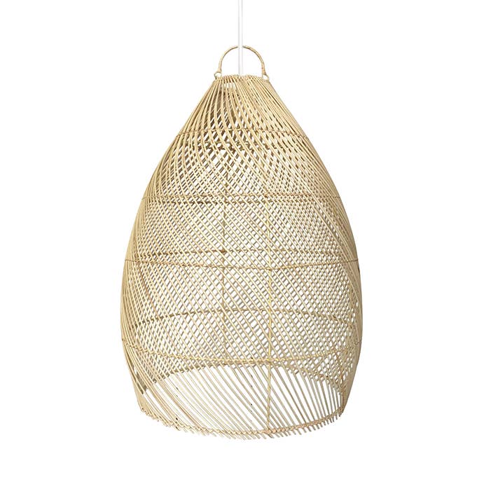 Håndflettet rattanlampe af 100% naturlige materialer, model 23903 L for engroshandel hos Little Lofts Interior
