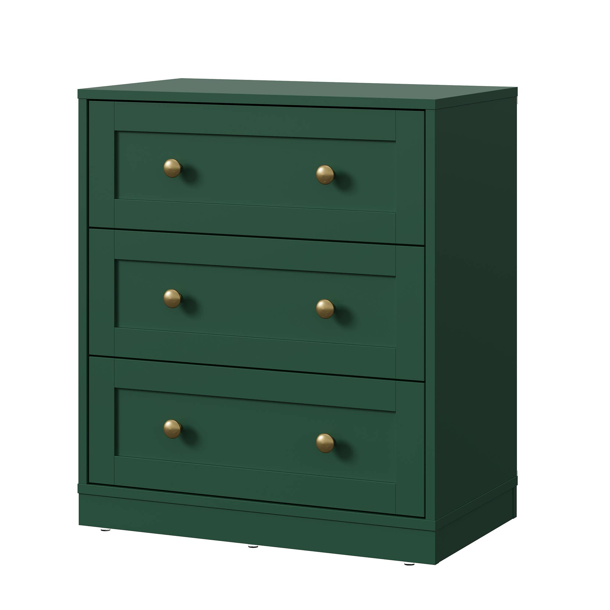 Heynemo - Vente Armoire - Table de chevet à 3 tiroirs, grande table de chevet avec rond doré29