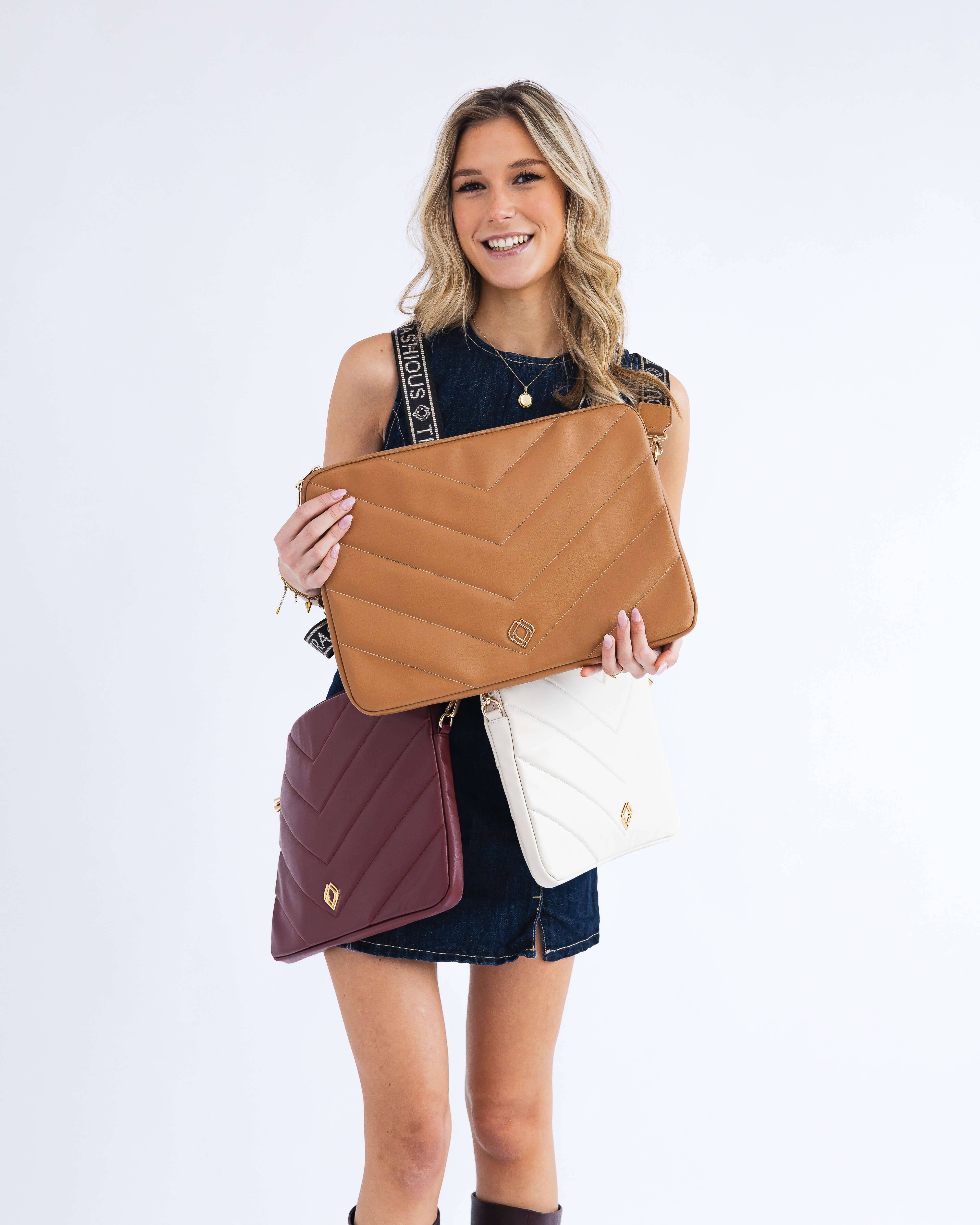 Trashious - Wholesale Shoulder Bag - Women's - Laptop Sleeve Ambition Apple Leather Camel2