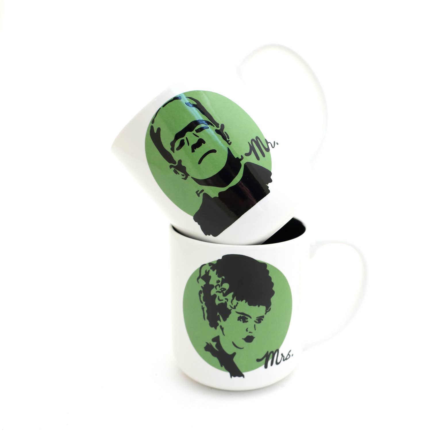 Lenny Mud – wholesale Kaffekoppar – Herr och fru Frankenstein 16oz. Gjord för varandra Muggset3